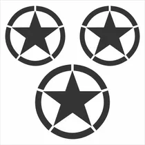 Estrella Militar Jeep (3 Piezas) Stickers/calcas / Pegatinas