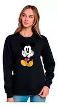 Poleron Cuello Redondo Mickey Sentado Excelente Calidad Moda Unisex