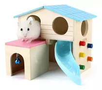 Casa De Dos Pisos Tobogan - Accesorios De Hamsters