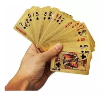 Baralho Dourado Ouro 24k Folheado Poker Truco Cartas Dolar