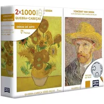 Quebra Cabeca Van Gogh Girassois E Retrato 2x1000 Pc Toyster