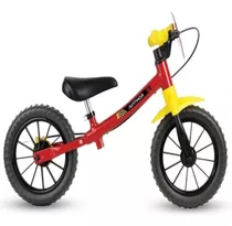 Bicicleta Infantil Nathor Balance Fast Vermelho | Amarelo