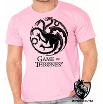 Camiseta Infantil Até Adulto Game Of Thrones Dragão Serie