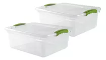Set 2 Cajas Organizadoras Pack Organizador Plastico 15 Lts