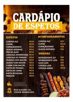 Cardápio De Espetinhos Churrasquinho Editável Power Point 