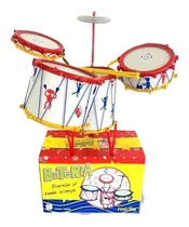 Mini Bateria Musical Infantil 5 Tambores Prato Crianças Pi