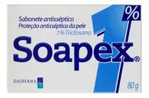 Sabonete Barra Antisséptico 1% Triclosano Soapex Caixa 80g
