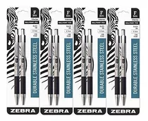 Bolígrafo -  Zebra F-301 Bolígrafo Retráctil, Tinta Negra, P