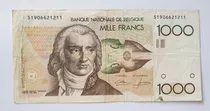 Billetes Mundiales : Belgica 1000 Francos  Año 1980-86