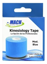 1 Cinta Kinesiologica Vendaje Neuromuscular Kinesiotape Mach Color Azul