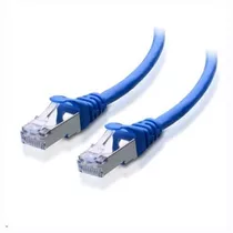 Patch Cord 0,5 Mts Categoría 6a S/ftp 100% Cobre Azul Y Rojo