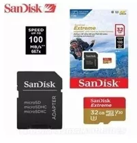 Sandisk Extreme 32gb 4k(adap. Microsdxc A Sd Incluido)*itech