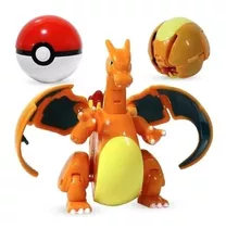 Brinquedo Pokemon Charizard Dentro De Pokebola Tamanho Real