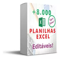 8000 Planilhas Excel 100% Editável + Apostilas E Tutoriais