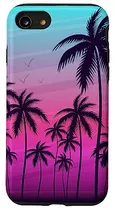 Funda Para iPhone SE (2020) / 7 / 8 Palm Trees Sunset Plasti