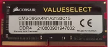 Memoria Ram Value Select 8gb 1 Corsair Cmso8gx4m1a2133c15