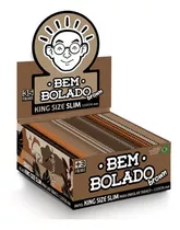 Caixa Seda Bem Bolado Brown Slim King Size C/ 50 Unidades