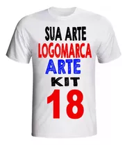 Kit 18 Camisetas Camisa Com Sua Arte Foto Uniforme Logomarca