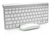 Kit Mini Teclado E Mouse Sem Fio Slim Wireless P/ Notebook