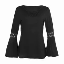 Blusa Para Dama De Moda Casual Mujer Elegante Manga Pétalo