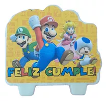 Vela Super Mario Bros Para Cotillón Cumpleaños 