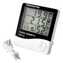 Reloj Termometro Temperatura Higrometro Humedad Alarma Htc-2