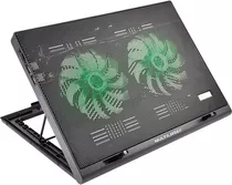 Cooler Para Notebook Warrior Power Gamer Led Verde - Ac267