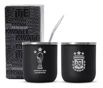 Mate Termico Argentina Campeon Clubes Futbol Grabado Laser