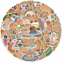 Capibara Capybara Carpincho Set De Stickers 50 Pegatinas