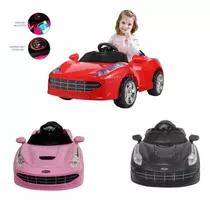 Carro Carritos A Bateria Para Niños Niñas Con Control Remoto Color Rojo Blanco Azul Rosado