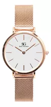 Relógio Saint Germain Nolita Rosé Gold 32mm Cor Do Fundo Branco