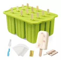 Molde Silicona De Helados Paleta + Accesorios Preparación