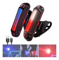 2pz Luces Usb Recargable Led Lampara Para Bicicleta Strobe