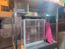 Carrito Para Venta De Jugos En Acero Inoxidable Con Techo