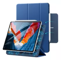 Capa Case Magnética P/ iPad Air 4 E 5 Protege Apple Pencil Cor Azul-escuro