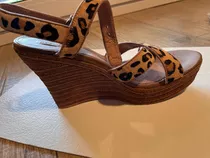 Sandalia Ugg Taco Chino Animal Print Impecable