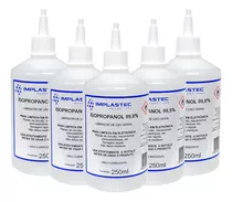 5 Álcool Isopropílico 99,8% Puro Isopropanol 250ml Implastec