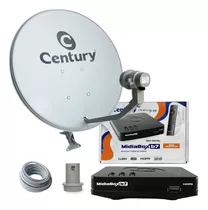 Antena Parabólica Ku Century 60cm Midiabox B7 Cabo Lnbf 5g