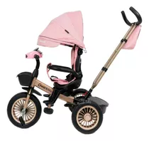 Triciclo Bebe Niño Multietapa Modelo Cros Con Usb Babyhappy Color Negro/rosado