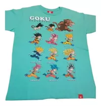 Remera Dragon Ball Z Goku Evolucion Calidad Premium