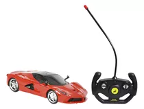 Carro Controle Remoto Sem Fio Ferrari C/ Luzes No Farol 1:20 Cor Vermelho