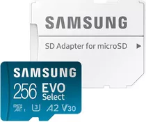 Memoria Micro Sd Samsung 256gb Clase 10 U3 100mbs Ultrahd 4k