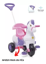 Triciclo Infantil Cavalinho Fantasy Potó Rosa Calesita