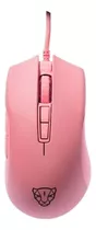 Mouse Gamer Motospeed V70 Pink 6400dpi Usb Design 7d Rosa 