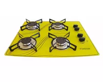 Cooktop 4 Bocas Amarelo Safanelli A Gás Glp Superautomático