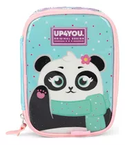 Estojo Escolar Feminino Urso Panda 100 Pens Up4you 40124 Cor Verde