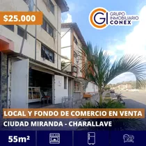 Se Vende Fondo De Comercio Y Local 55m2 - Ciudad Miranda Charallave