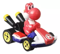 Carrito Hot Wheels Mario Bros Mario Kart - Red Yoshi