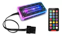 Controlador De Fan Cooler Rgb De 10 Puerto Con Dos Led Strip