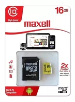 Memoria Micro Sd 16 Gb Clase 10 Maxell Tablet Celular Audio